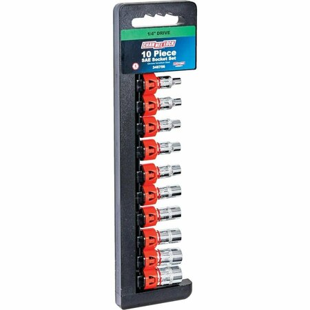 CHANNELLOCK Standard 1/4 In. Drive 6-Point Shallow Socket Set 10-Piece 346756